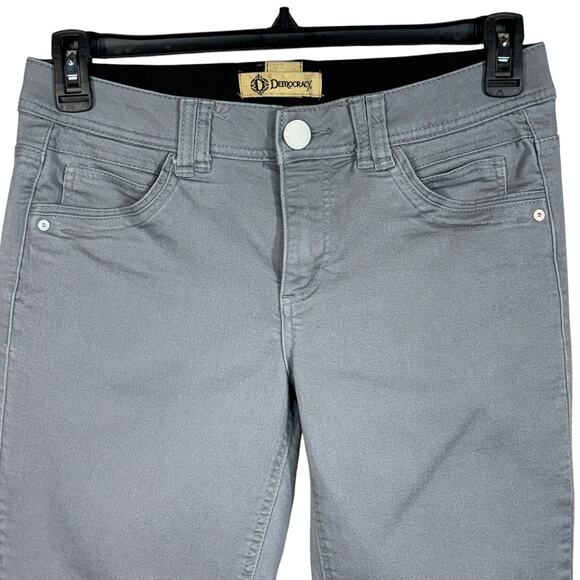 Democracy SZ 8 “Ab”technology Skinny Jeans Stretch Mid-Rise Pocket Zip-Fly Gray - Picture 2 of 9